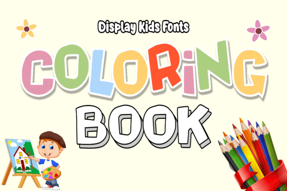 Coloring Book: A Cheerful Font for Creative Projects