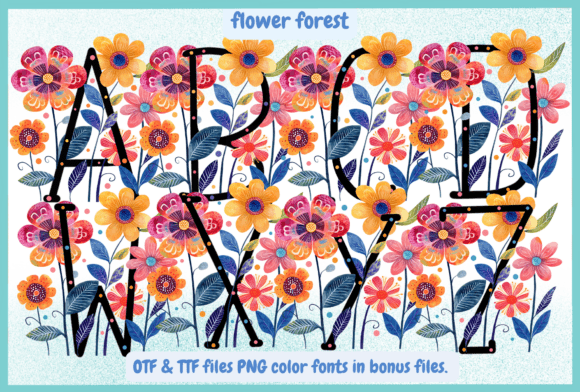 Flower Forest: A Whimsical Font for Botanical Design