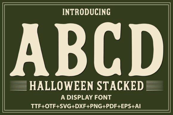 Halloween Stacked: A Vibrant Font for Creative Design