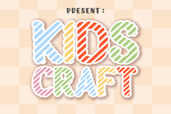 Infusing Playful Energy: Kids Craft Font in Modern Design