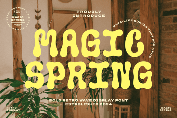 Magic Spring: Vibrant Retro Typography for Modern Design