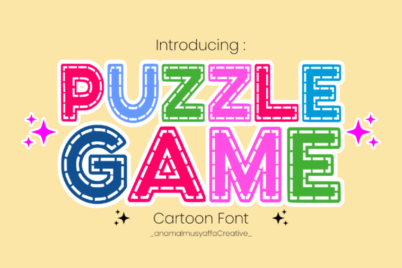 Puzzle Game: A Playful Font for Creative Design