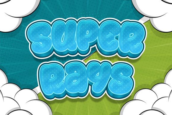 Super Rays: Igniting Visuals with Vibrant Typography