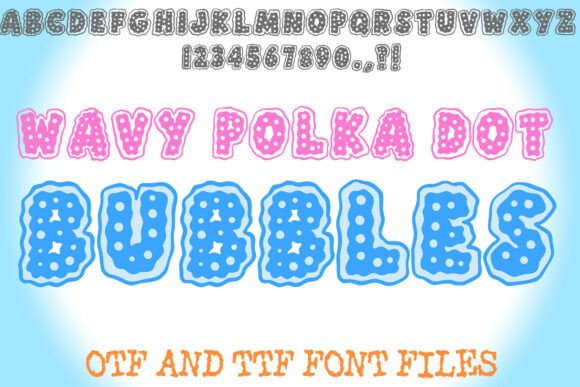 Wavy Polka Dot Bubbles: A Playful Font for Dynamic Design
